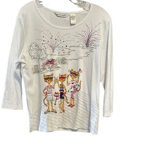 Drapers & Damon’s firework Cats Tshirt sz Large